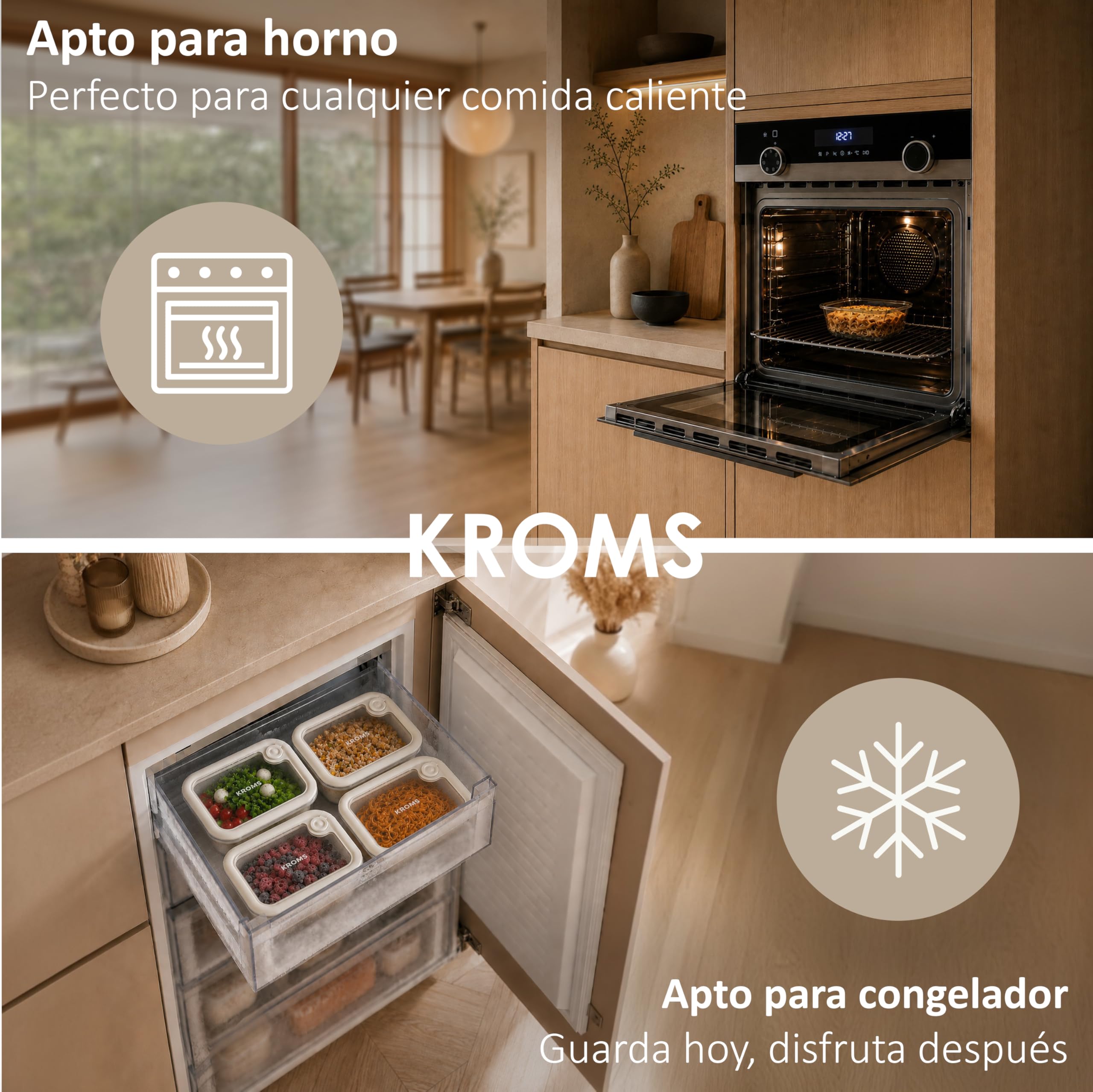 Tapers de cristal lote de 6 - Tupper cristal hermetico sin BPA - Envases vidrio con tapa - Apto microondas congelador lavavajillas