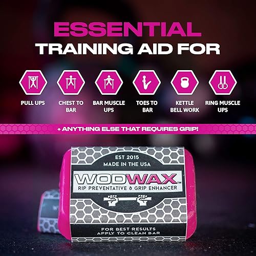 Miniatura 2 de WodWax Barra de 212oz la cera original Crossfit para un mejor agarre cinta de agarre tiza guantes alternativos protege las manos mejora la forma