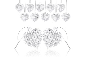 12PCS - Heart-Shaped Crystal Glass Hanging Ornaments, Your Valentine's Day Essential