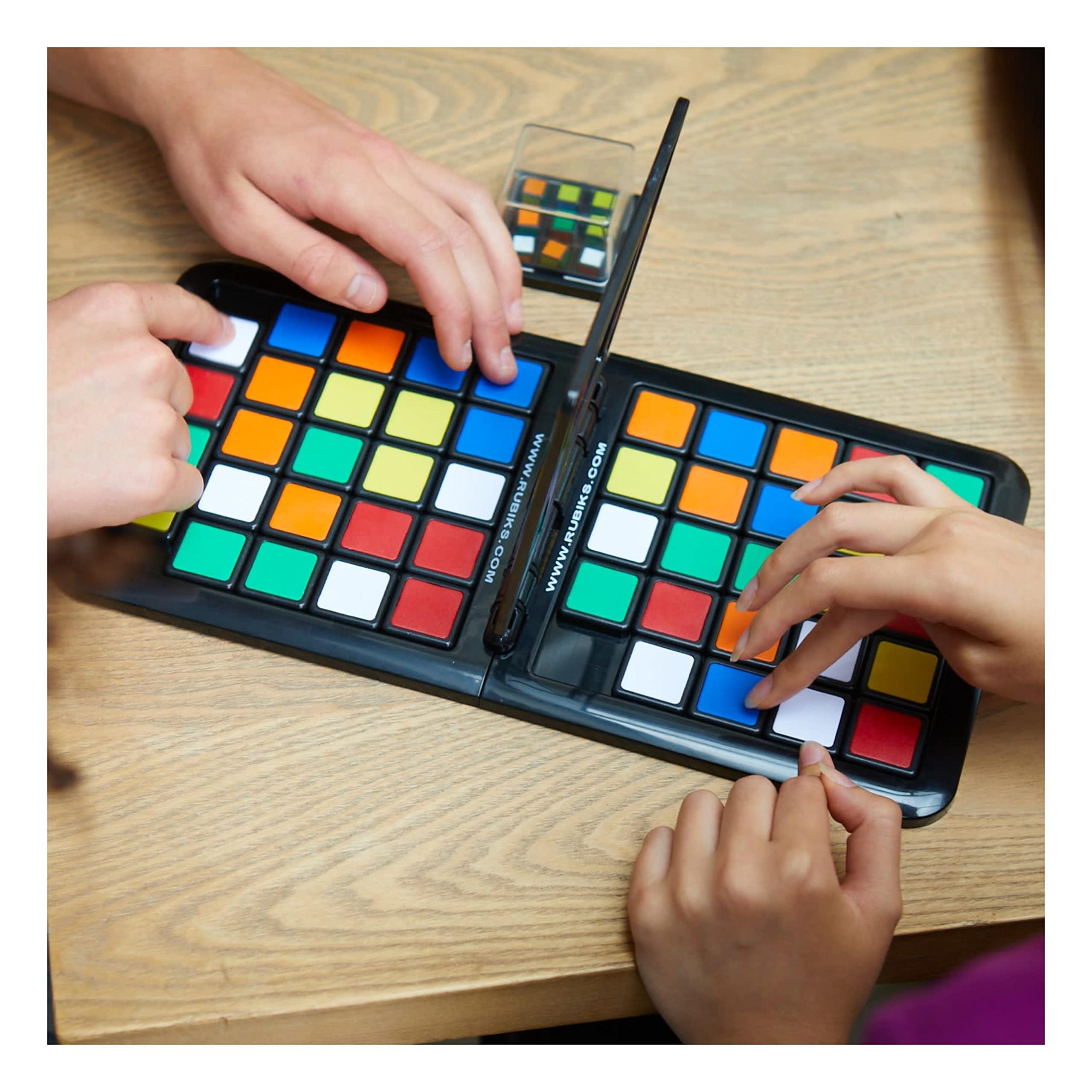 RUBIK'S RACE - Kolorowa gra logiczna Rubik's - Klasyczna gra planszowa 3 x 3 - ostateczna strategia twarzą w twarz - gra dla dwóch graczy - Gry planszowe - Zabawka dla dzieci od 7 lat