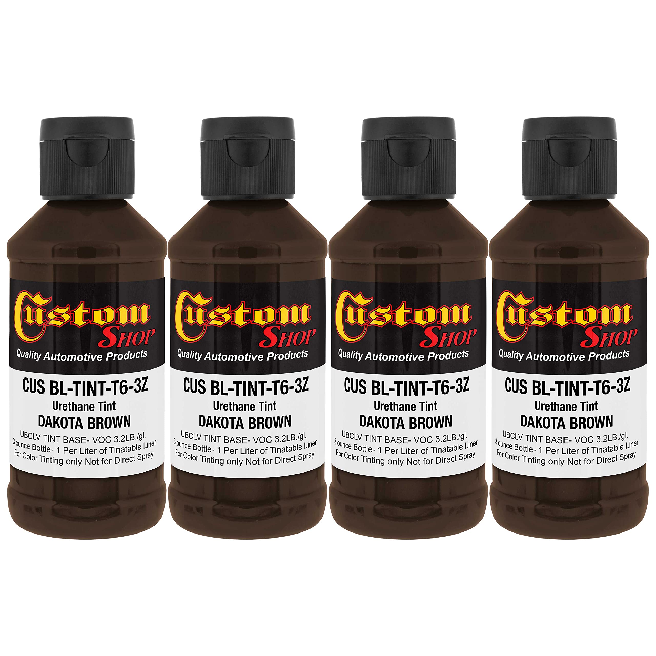 Custom Coat 3 Ounce, Dakota Brown, Bed Liner Tint Concentrate, 4 Pack
