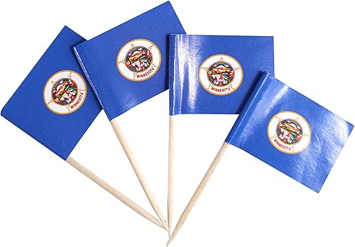 Vista 49 de JBCD Banderas pequeñas de Alaska para cupcakes de Alaska (100 piezas)