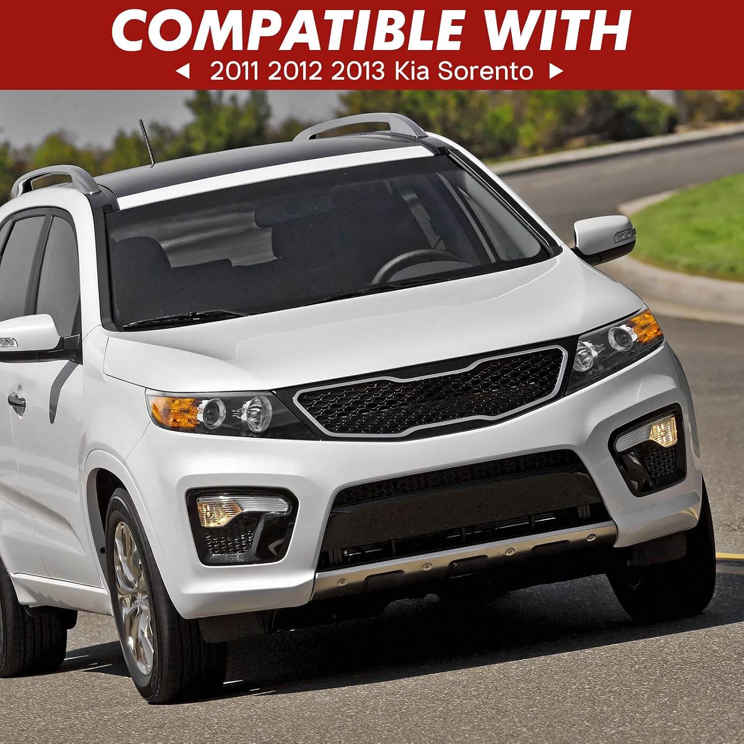 Headlight Compatible with 2011 2012 2013 Kia Sorento, Left