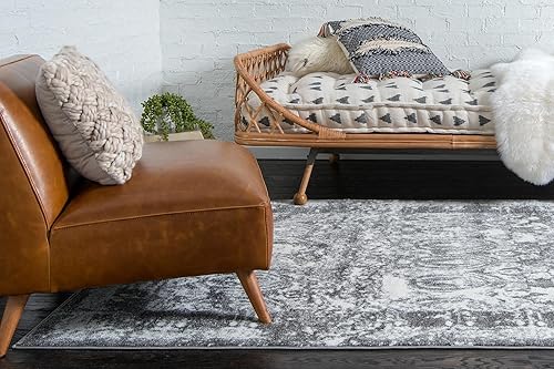 Miniatura 7 de Unique Loom - Alfombra estilo tradicional de Rosso Collection, Polipropileno, Multiazul marino.