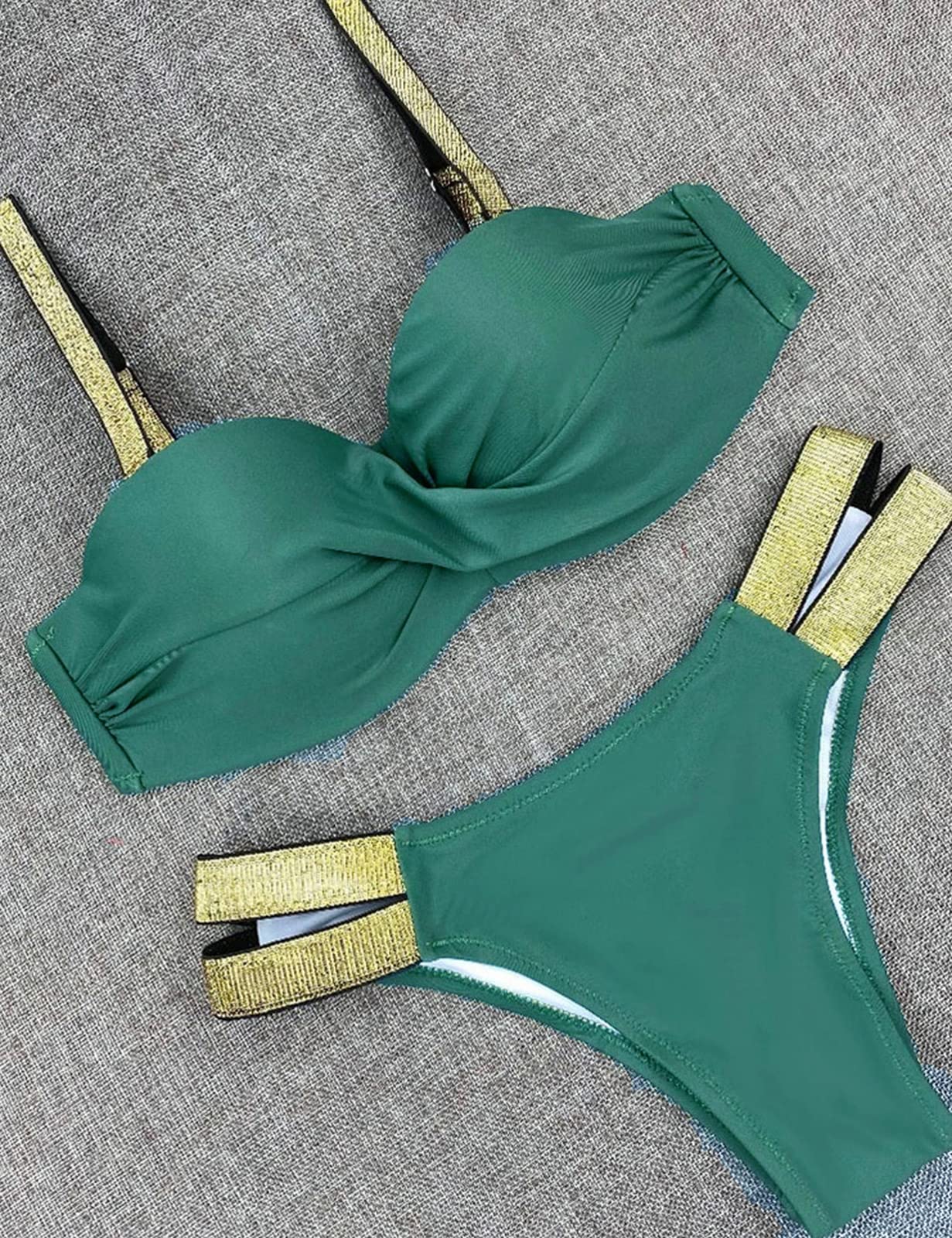 UMIPUBO Costume da Bagno Donna Due Pezzi Push Up Costumi da Mare Donna Bikini Sexy Spiaggia Beachwear Swimwear con Cintura Classico Vestiti da Spiaggia Mare Estate