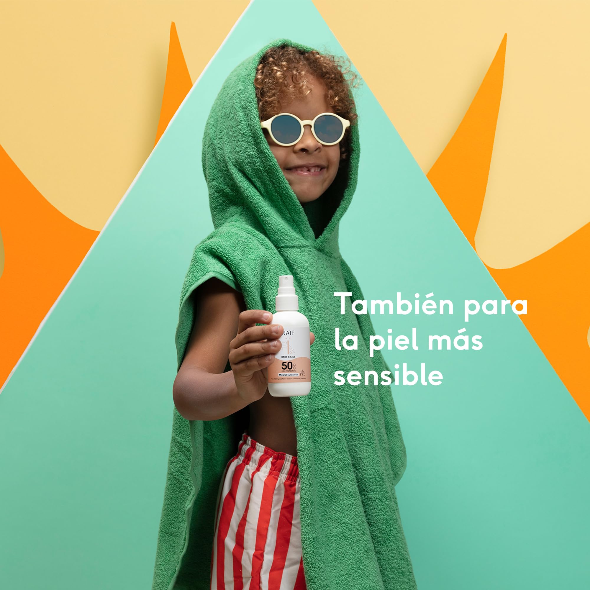 Naïf Protector Solar Mineral para Bebés y Niños – FPS 50, sin perfume, protección UVA/UVB, resistente al agua, dermatológicamente probado, sin microplásticos – 100 ml