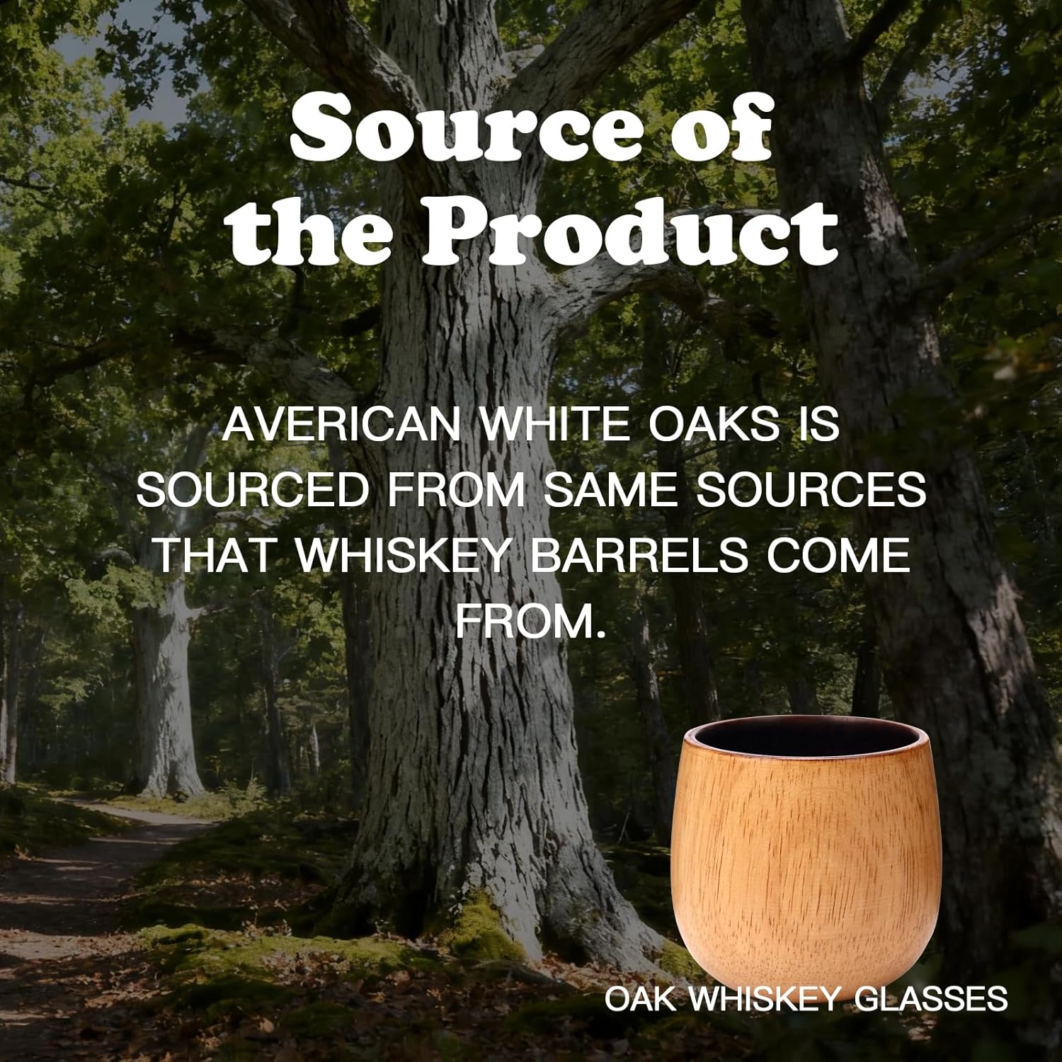 Oak Charred Whiskey Glass - Handcrafted Premium Oak Whiskey Tumbler, Unbreakable Old Fashioned Glass, Unique Wooden Bourbon Drinking Glass for Men - Image 6