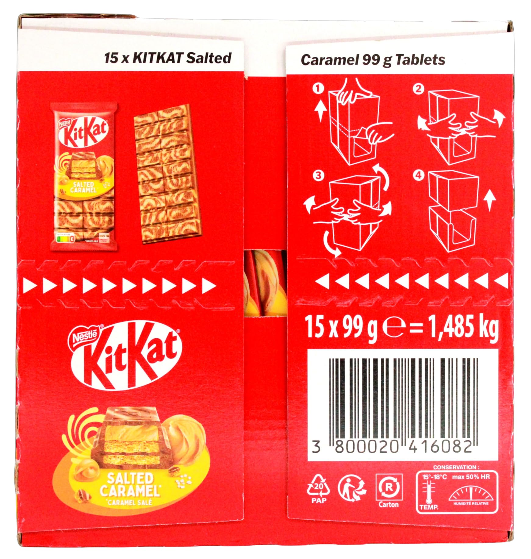 KitKat Salted Caramel Tablets Schokolade, 15er Pack (15 x 99g)