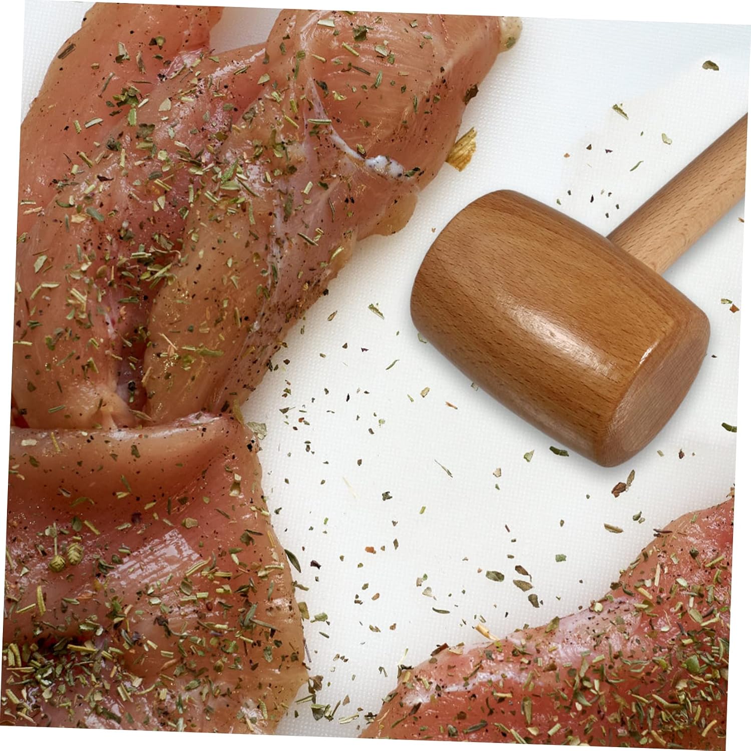 2pcs Wooden Crab Mallet Beech Seafood Cracking Hammers for Lobster and Shellfish Smooth Finish Stylish Kitchen Tools for Seafood Feasts and Family Gatherings
