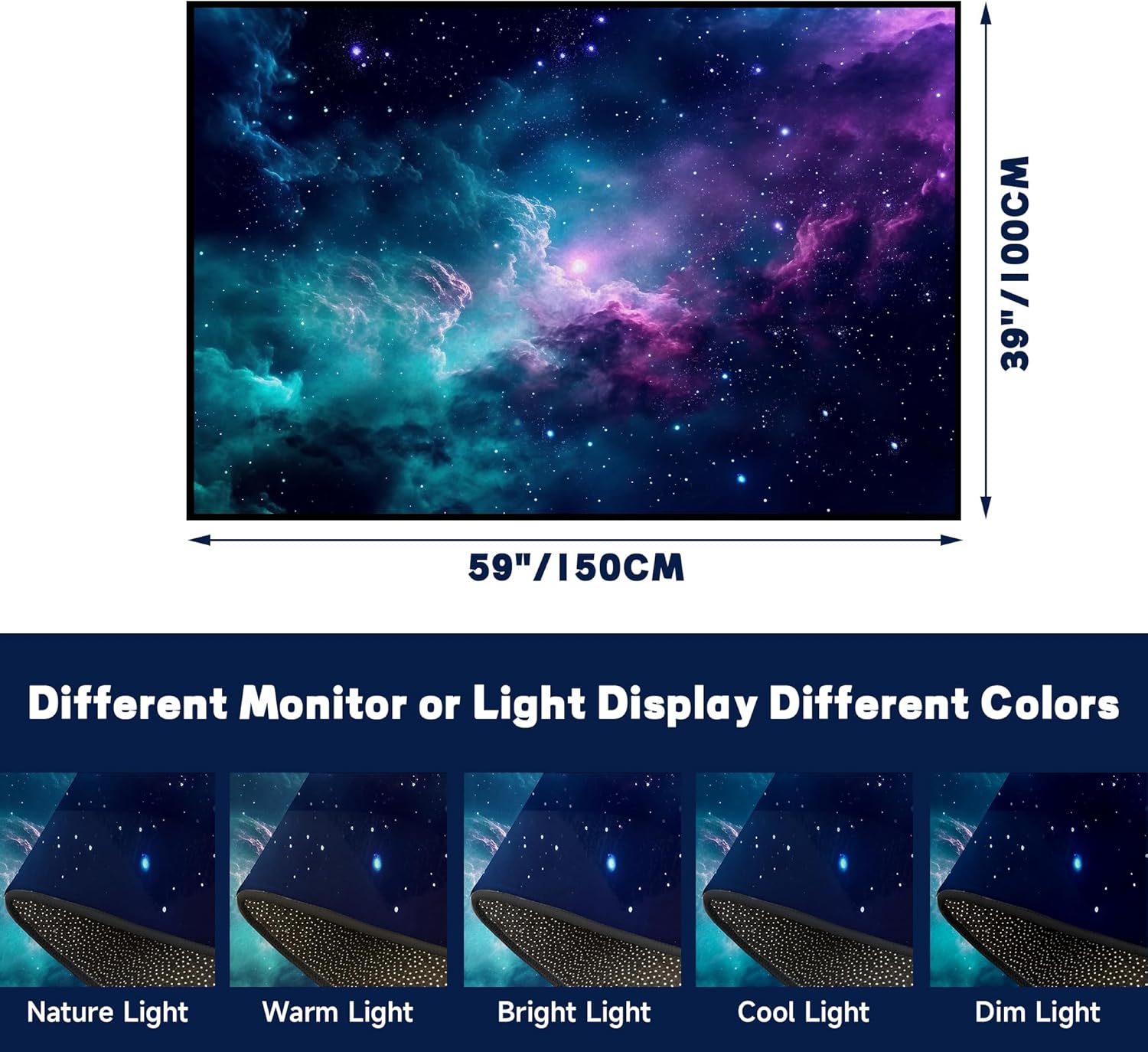 Galaxy Area Rug for Kids Bedroom Living Room Dark Blue Starry Sky Carpets Glitter Outer Space Throw Rugs Floor Mat 59 in x 39 in
