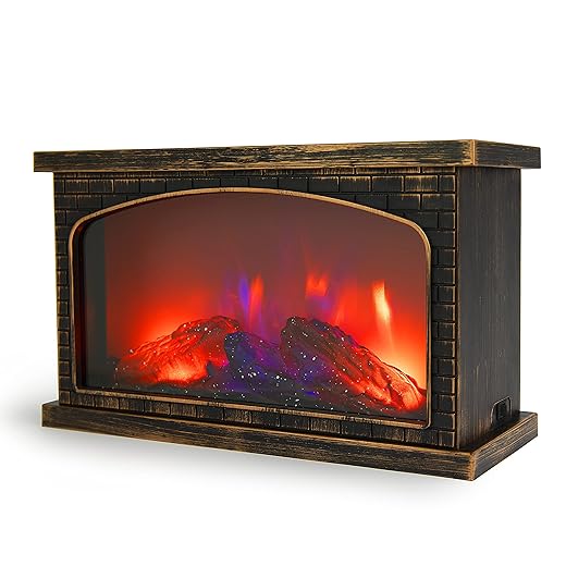 LED Fireplace Lantern - Portable Indoor/Outdoor