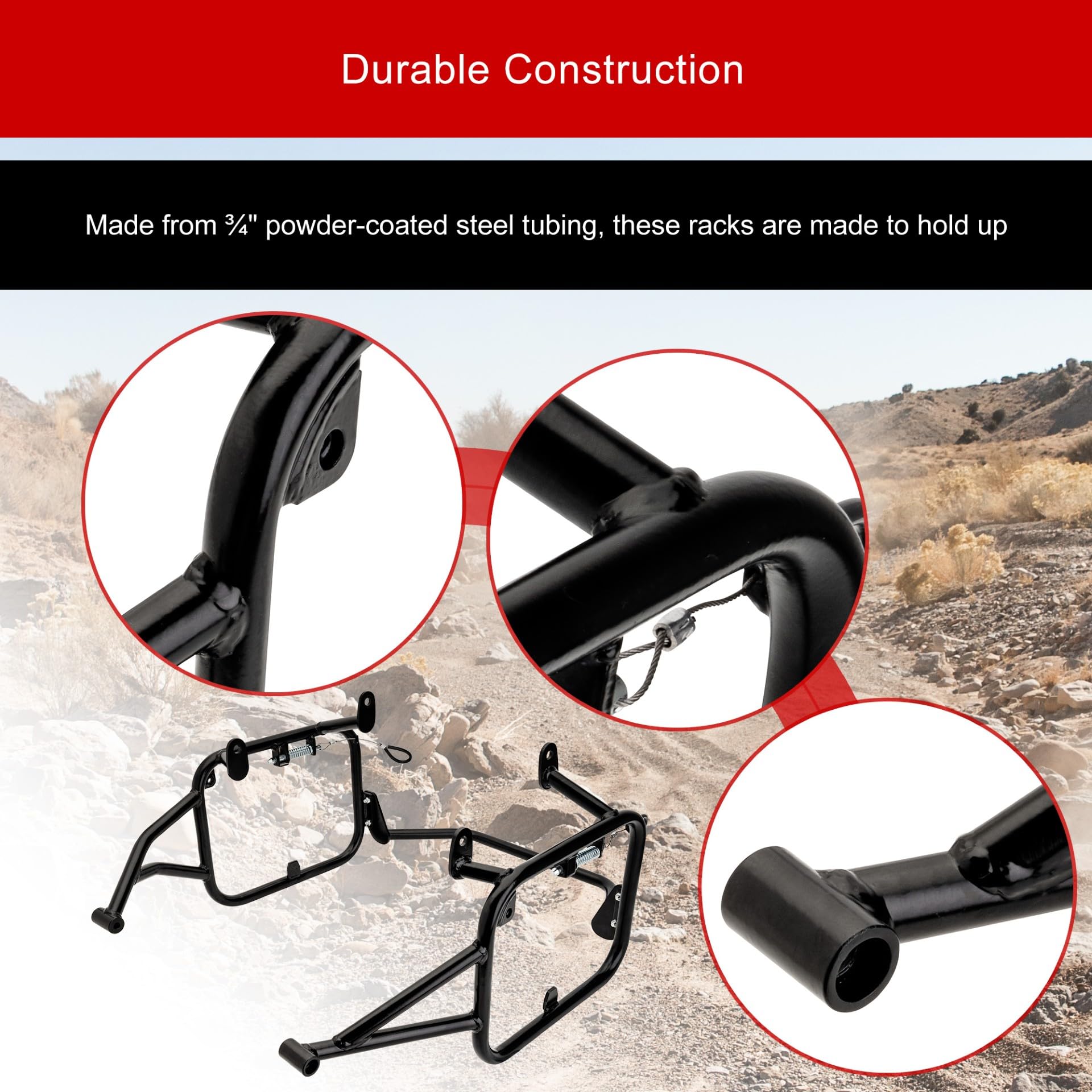Amazon.com: Tusk Pannier Racks Adventure Luggage Mounting System