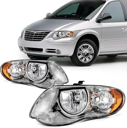 Miniatura 30 de SCITOO Faros delanteros para Jeep Grand Cherokee 1999-2004, carcasa cromada, reflector ámbar, lente transparente, lado del conductor y del pasajero