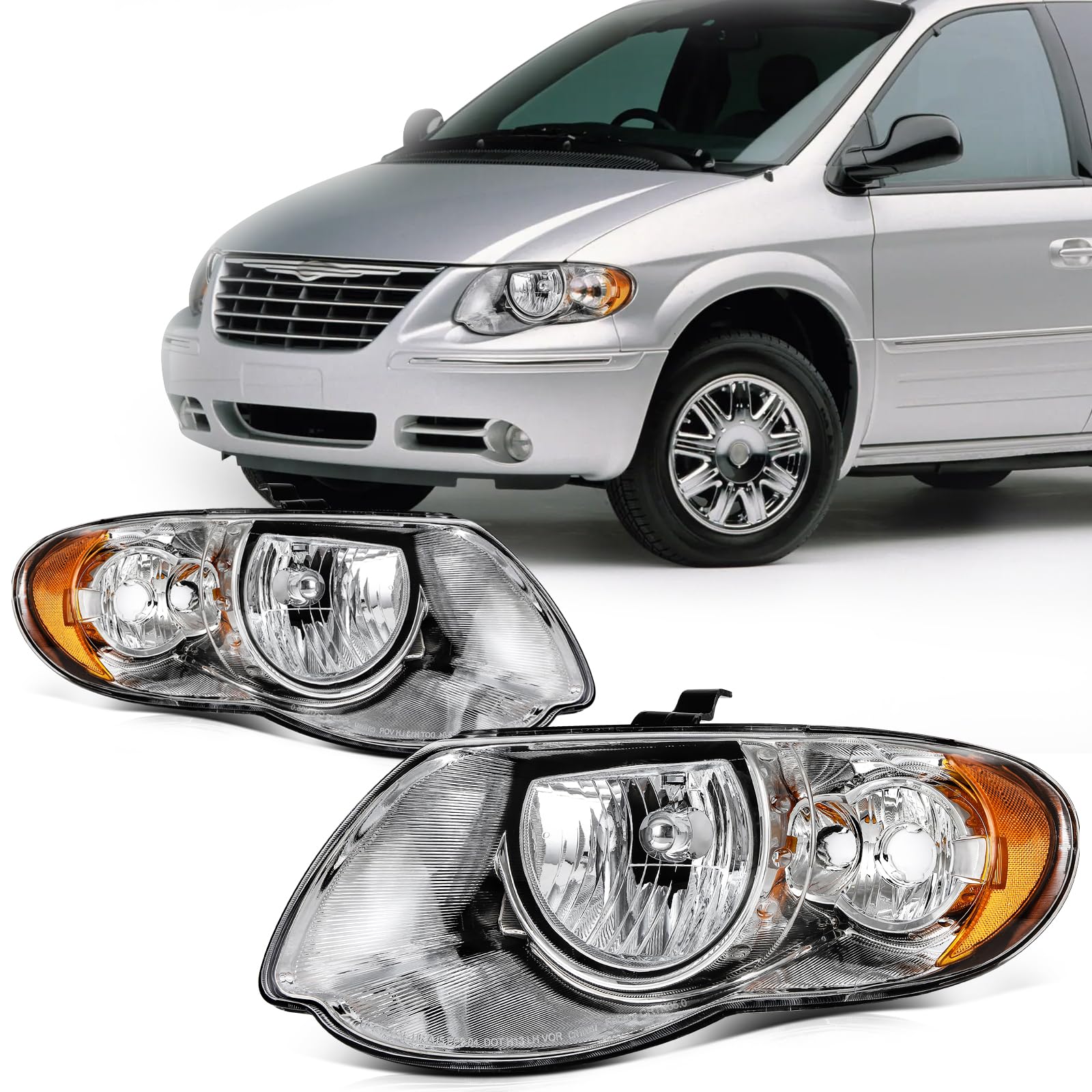 SCITOO Headlight Assembly Fit 2014-2021 For Toyota 4Runner Black Housing Amber Reflector Pair Headlights 81170-35571 — view 20
