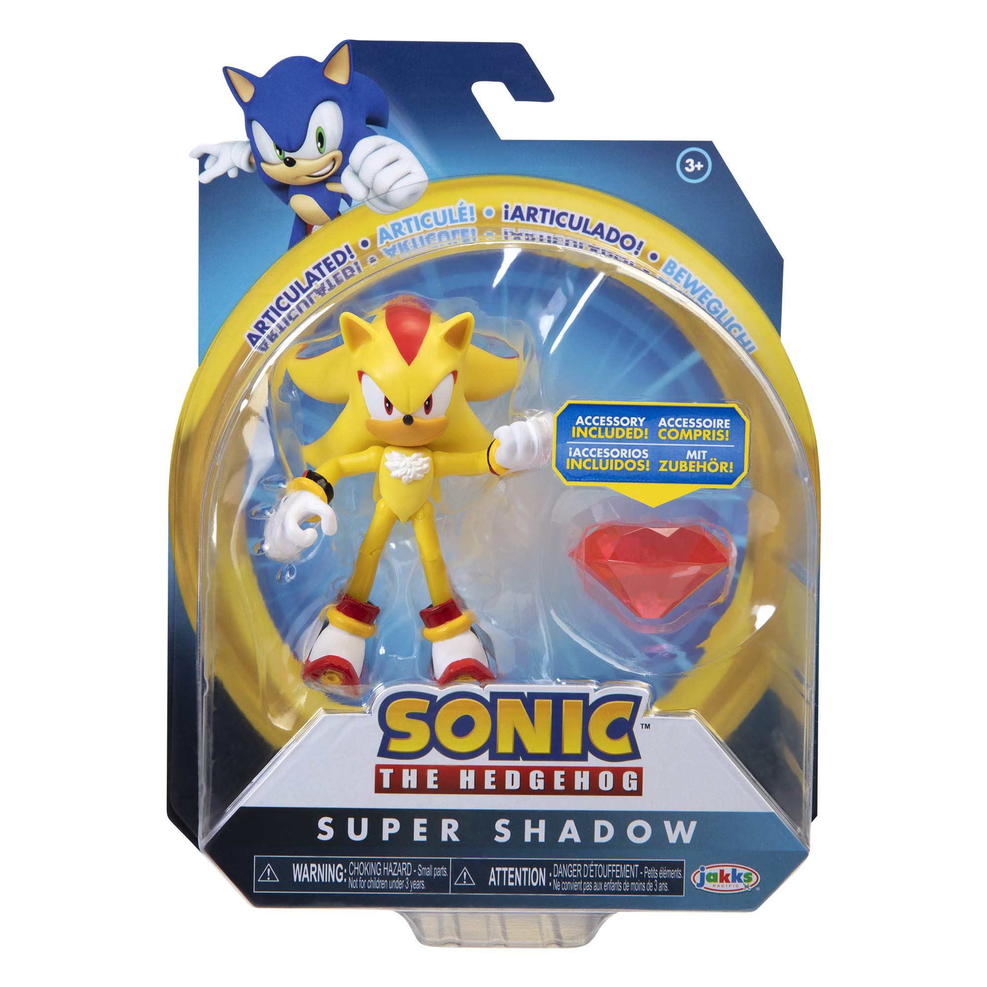 Sonic The Hedgehog 4-Inch Action Figure Modern Super Shadow with