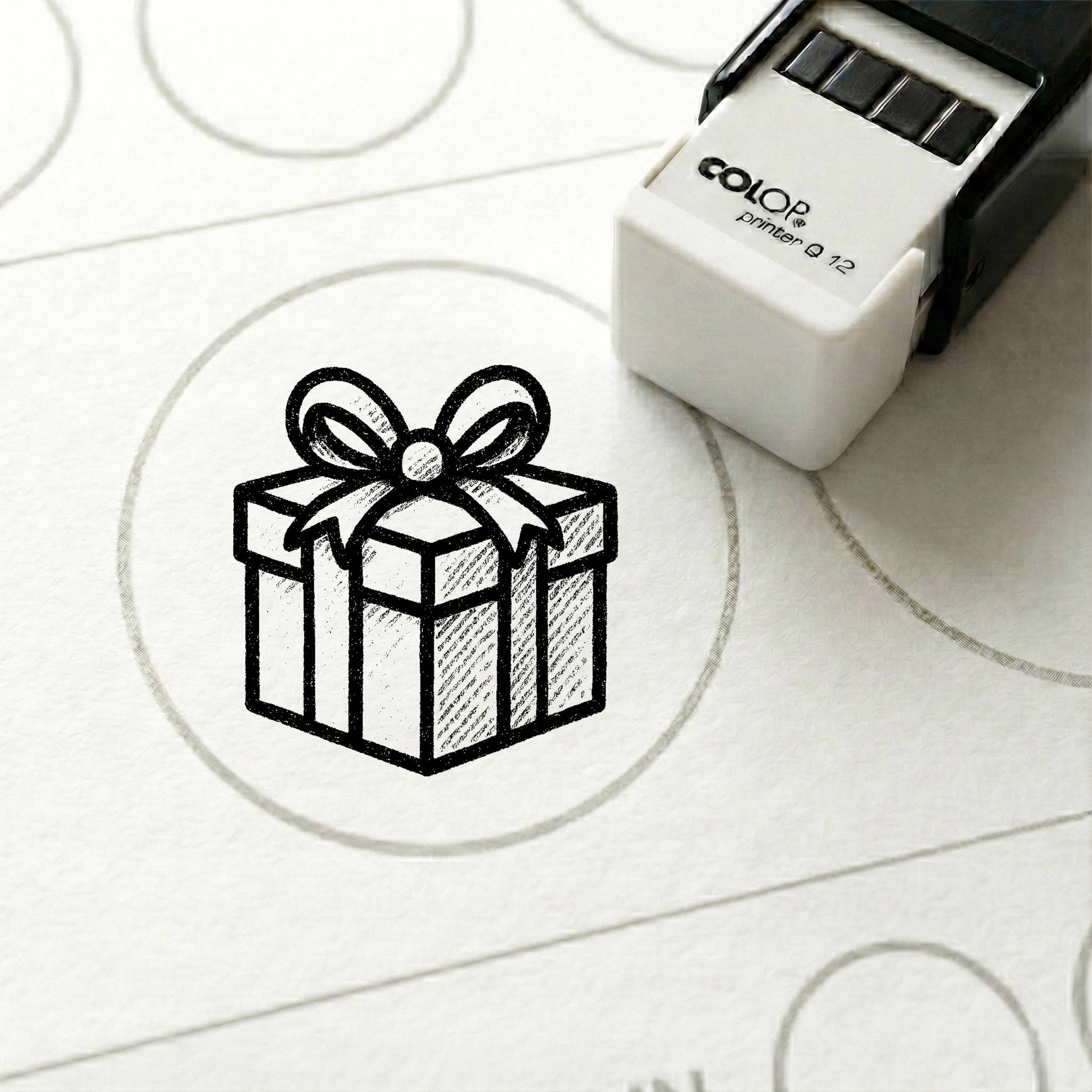 Dekolando Bonus Stamp Gift 10 x 10 mm - Bonus Card Stamp for Gift Items Gift Shop Decoration Shop Souvenir Shop - Stamp Bonus Card Customer Card Stamp Card
