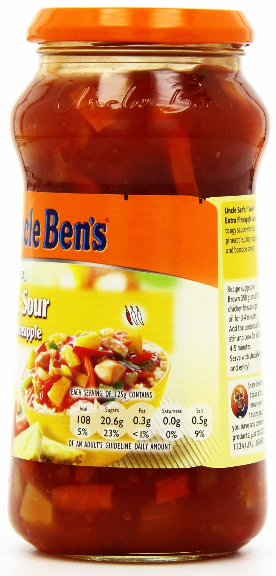 Uncle Bens Orientalny słodki i kwaśny dodatkowy sos ananasowy 500 g (opakowanie 6 szt.)