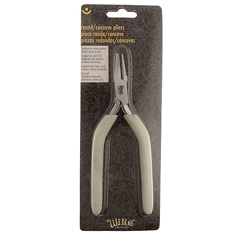 Miniatura 6 de The Beadsmith Alicates cóncavos (huecos)punta redonda - Serie de elementos de alambre - 6.25" (159mm) - Mandíbulas de acero y resortes de doble hoja