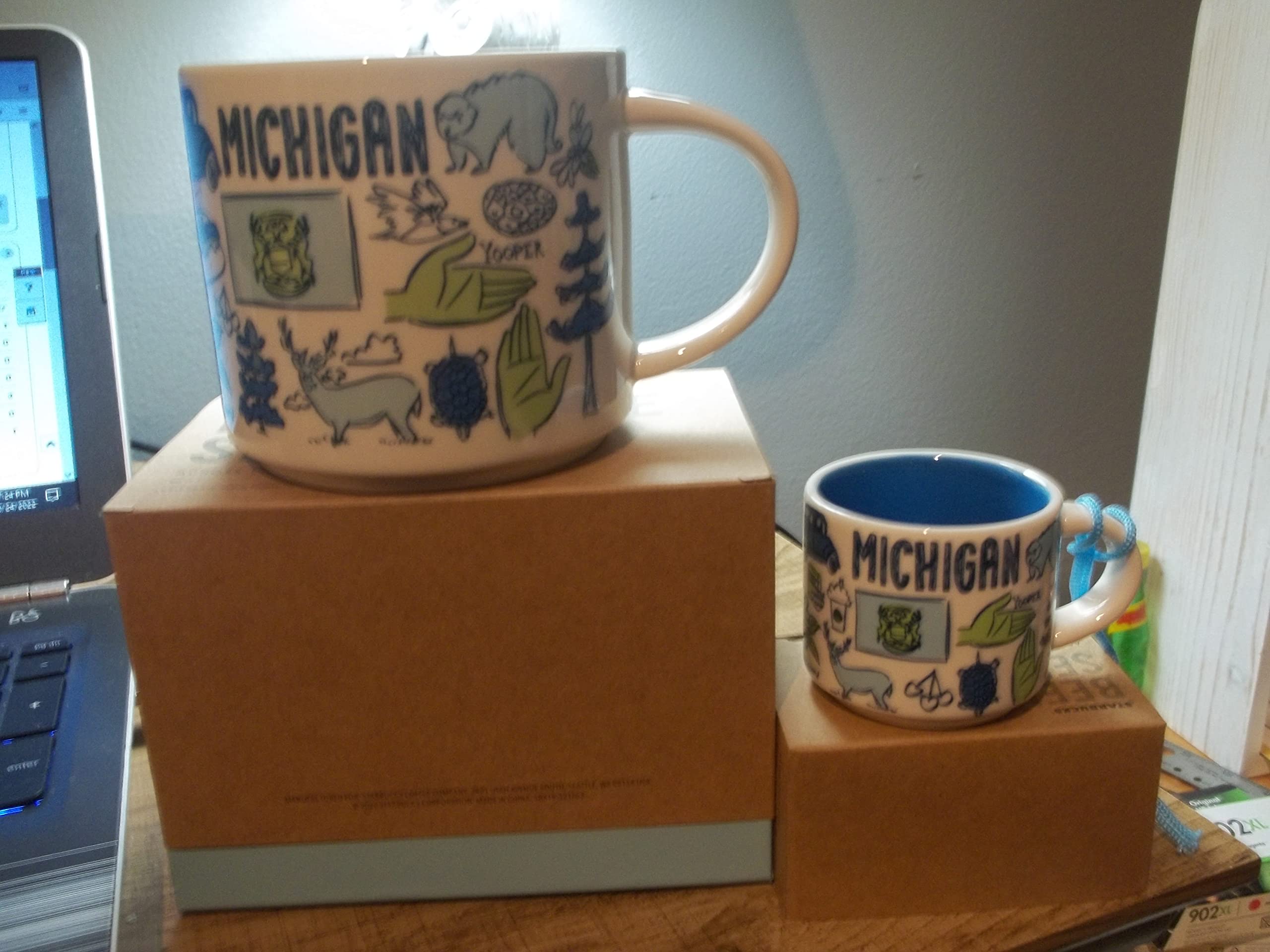 Amazon.com: starbucks Taza de caf "been there" series Michigan Mug and  Michigan Ornament / Exprersso Cup - New - Ambos incluidos : Hogar y Cocina