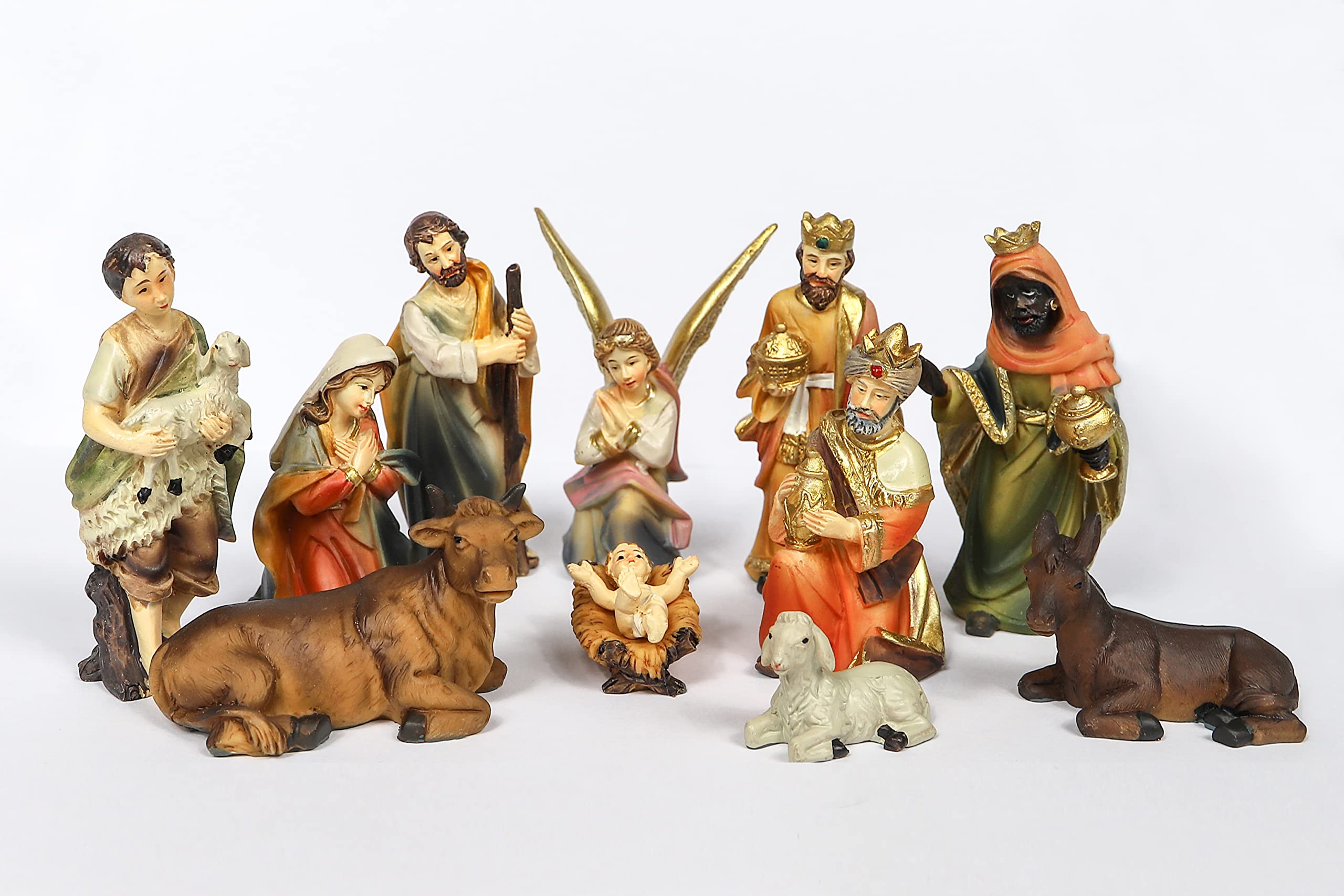 Weihnachtskrippe Krippe Krippenstall (W27+9cm Figuren) Weihnachten Weihnachtskrippen Krippenfiguren Tischkrippe