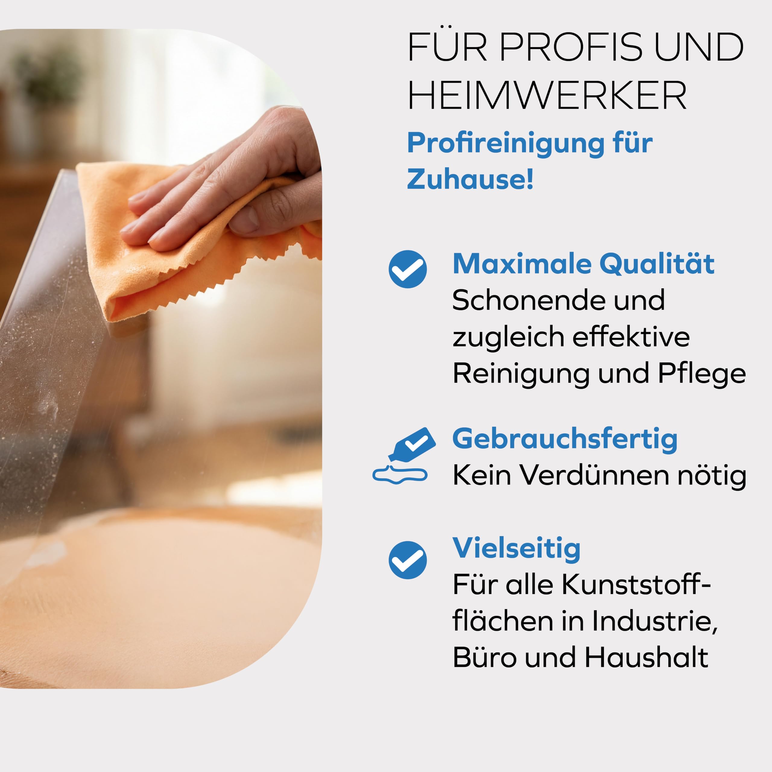 Kunststoff Reinigungs + AutopflegeSet zur Auto Reinigung
