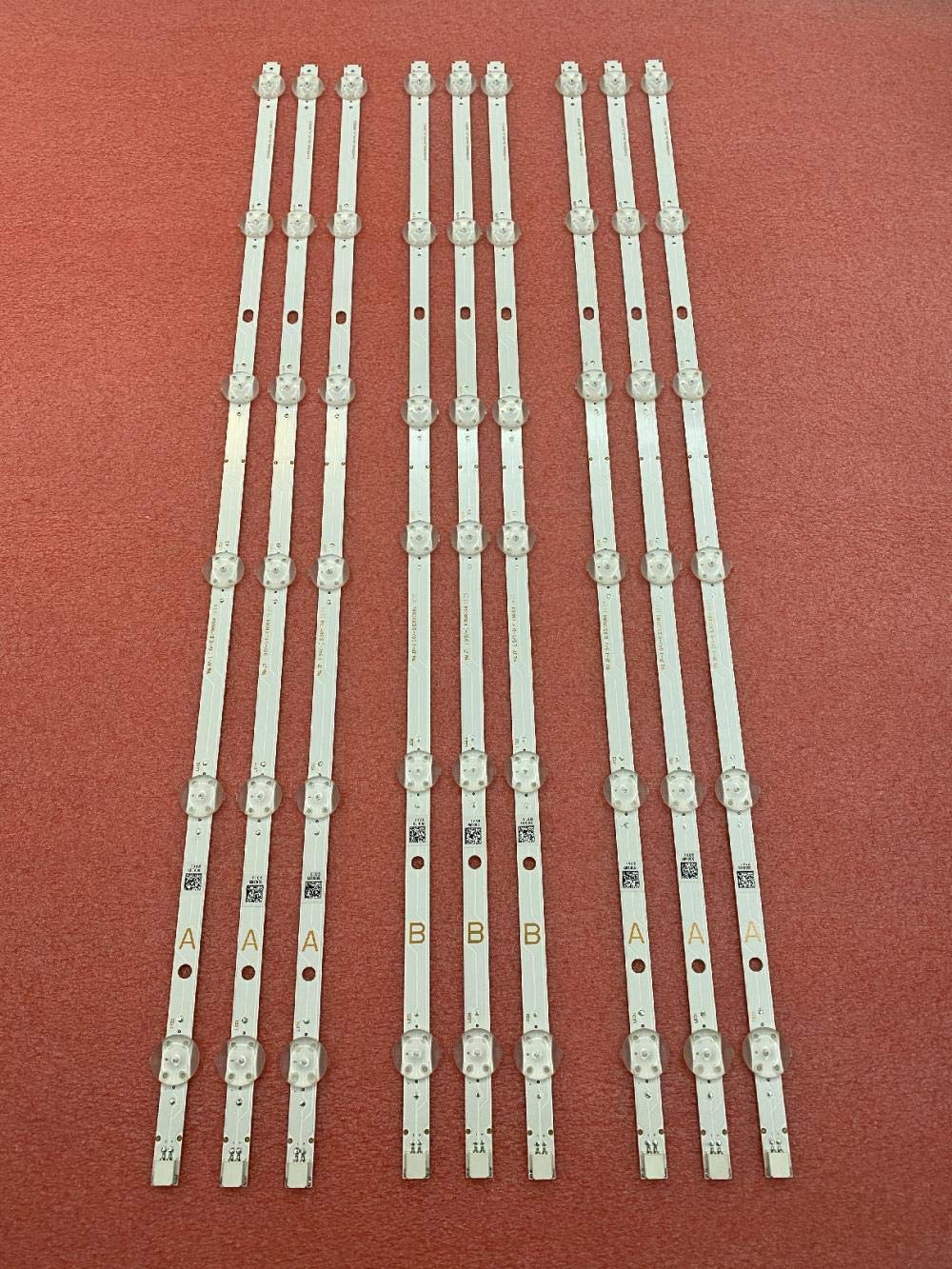 Miwaimao New 9 PCS 6LED 576mm LED backlight strip for Panasonic TX-55FX550B SVV550AW9_Rev00_A B_180523 E306084