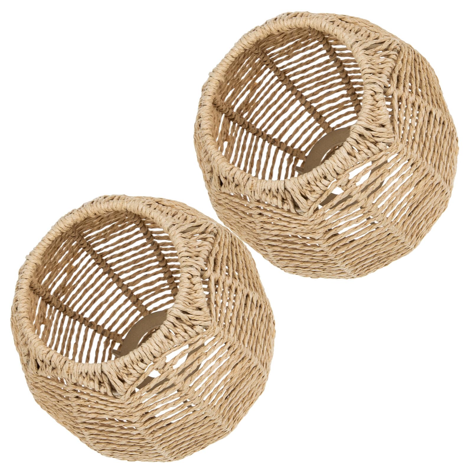 Rattan Woven Lampshade Halloween 2pcs E27 Lamp Holder for Chandeliers
