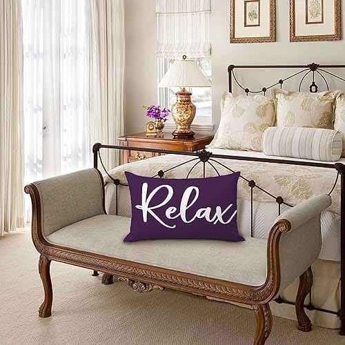 Miniatura 2 de Funda de almohada Relax de 12 x 20 pulgadas, funda de almohada lumbar relajada, almohadas decorativas amarillas, fundas de almohada oblongas,