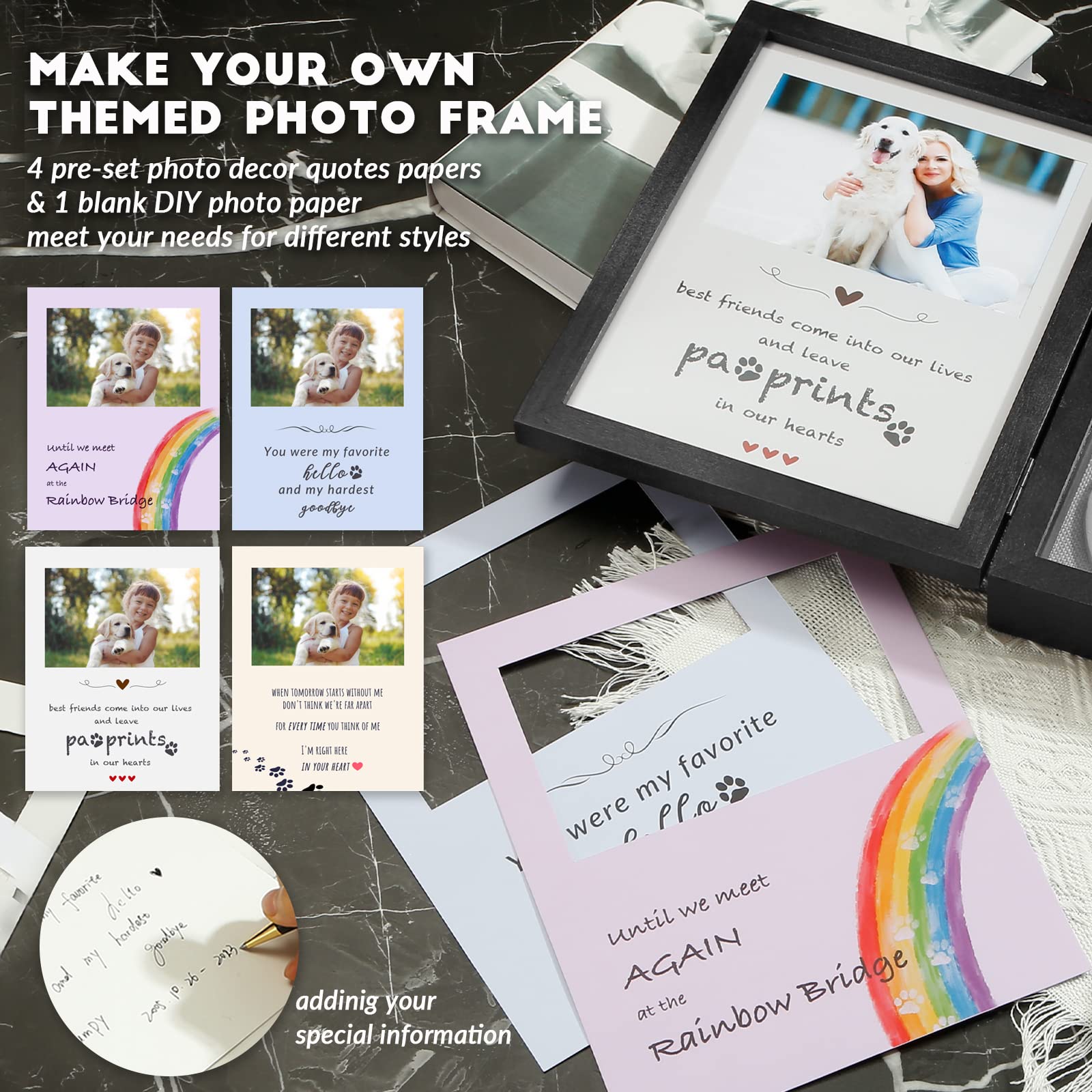 Snapklik.com : JupDec Dog Memorial Gifts Pet Shadow Box Wooden Picture ...