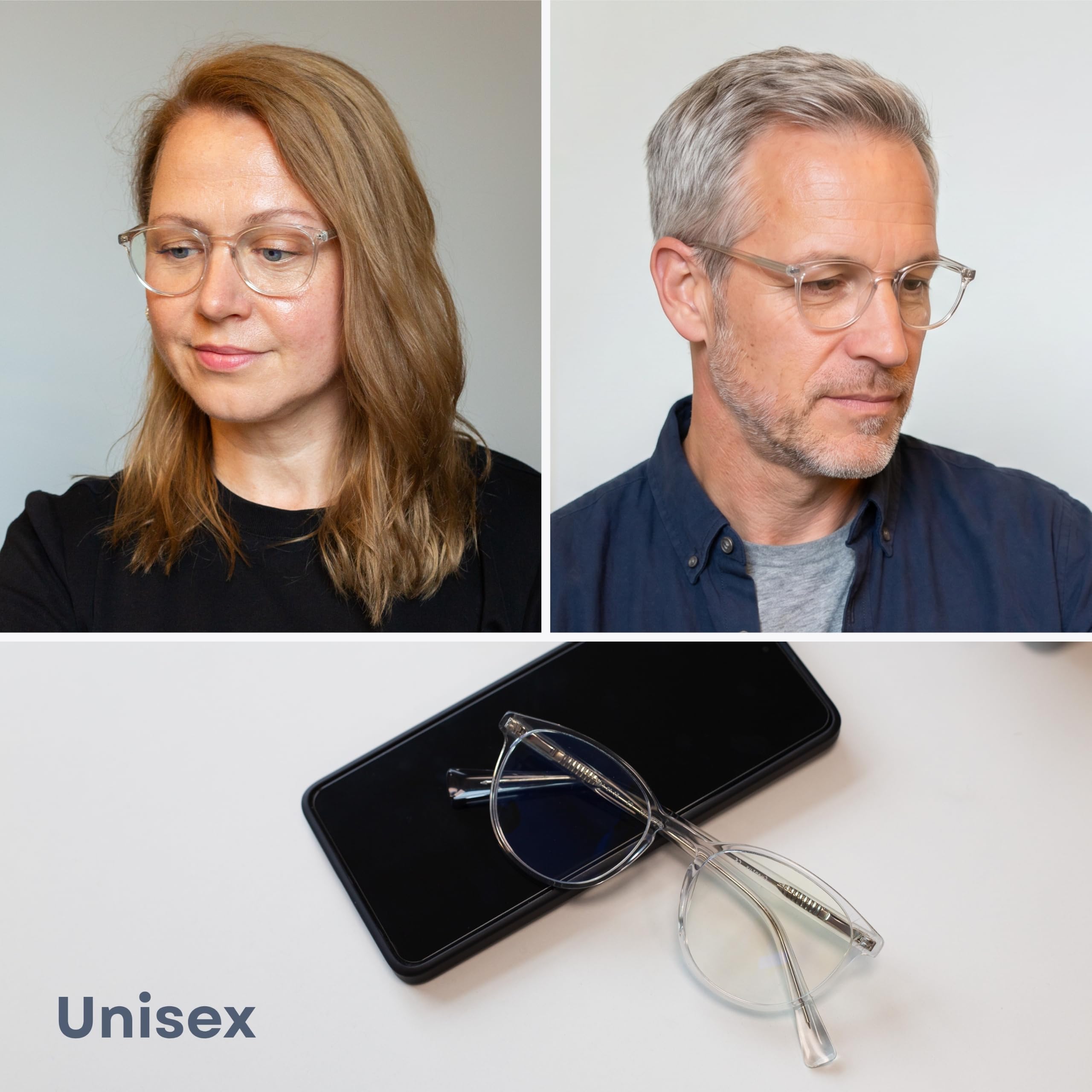 Cvantus Lunettes de lecture Premium | Qualité Ordonnance - Faites par des opticiens | Anti-lumière bleue & UV, Antireflet | Lunette loupe homme & femme rondes