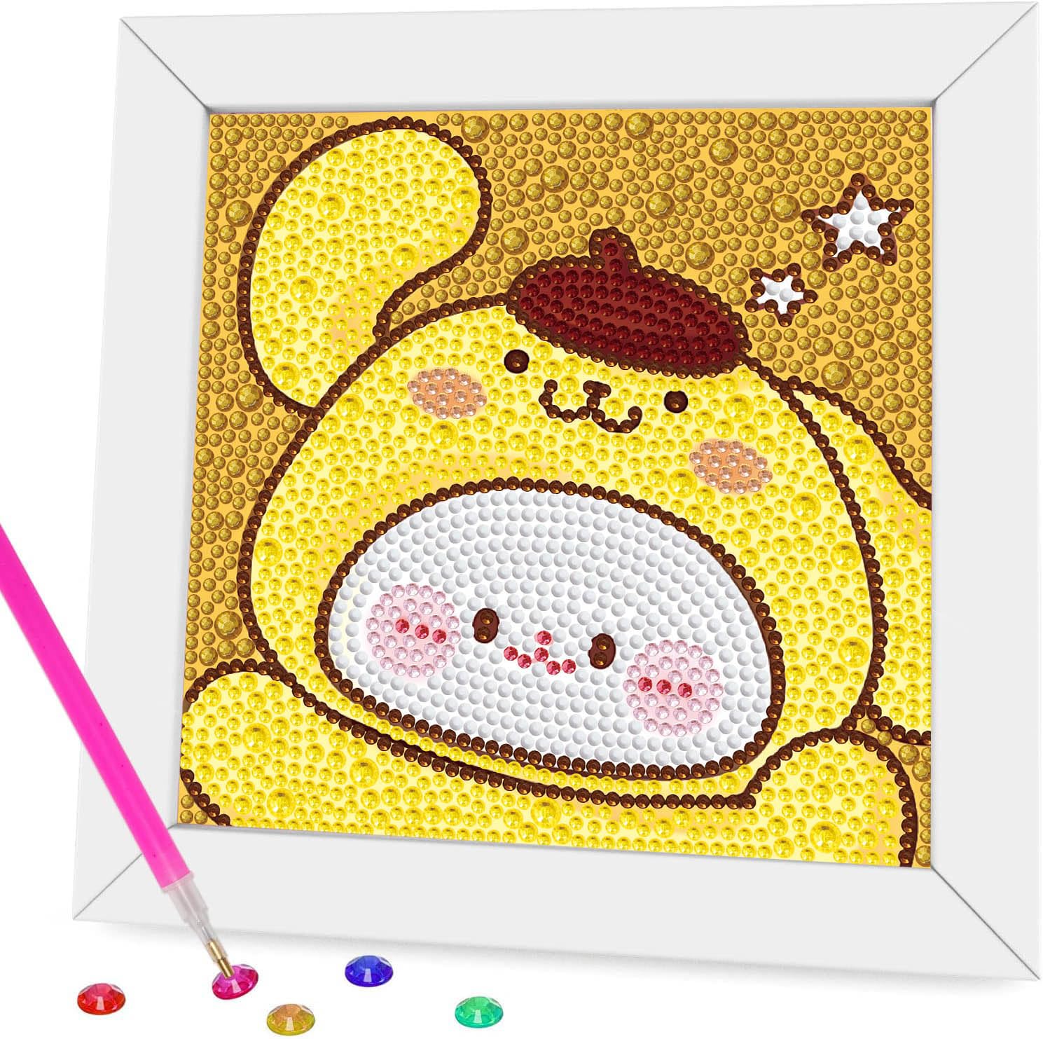 YSUNETER Diamond Painting Kits for Kids Beginners Framed 5D Full Drill Diamond Art Kits for Kids Cute Animals Round Crystal Rhinestones Art Craft Home Wall Art Decoration-image-11
