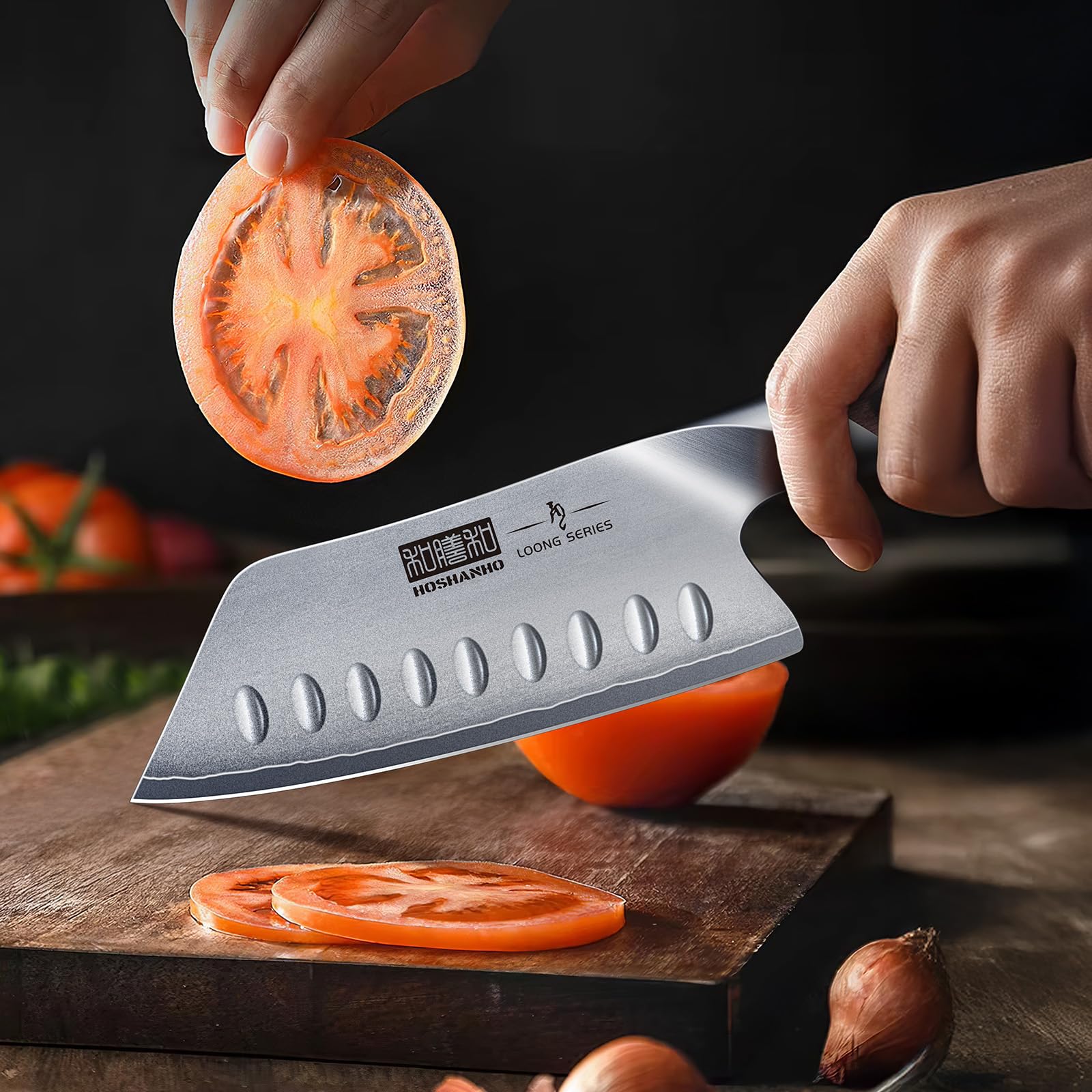 HOSHANHO 5 Inch Japanese Chef Knife, Ultra Sharp Kitchen Santoku Knives — Amazon image 6