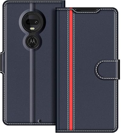 COODIO Funda Motorola Moto G7, Funda Cuero Moto G7 Plus, Funda Cartera Motorola G7 Case con Magn?tico/Billetera/Soporte para Motorola Moto G7 / G7 Plus, Azul Oscuro/Rojo COODIO Funda Motorola Moto G7, Funda Cuero Moto G7 Plus, Funda Cartera Motorola G7 Case con Magn?tico/Billetera/Soporte para Motorola Moto G7 / G7 Plus, Azul Oscuro/Rojo