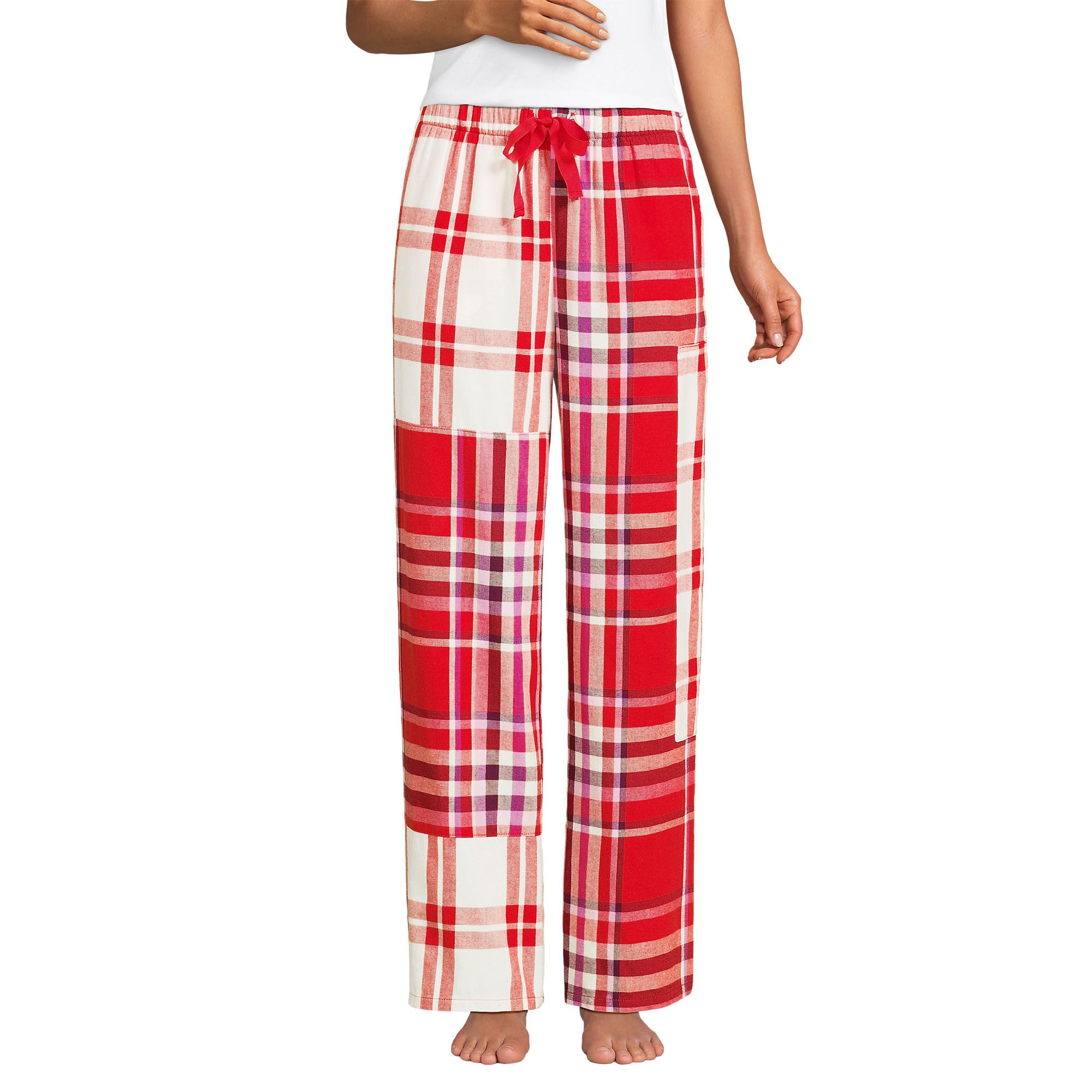Lands' End Women's Print Flannel Pajama Pants