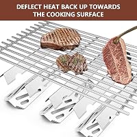 GFTIME Rozsdamentes Acél Flavorizer Sín Weber Genesis II 300 Sorozathoz - 31,8 cm Hőterelő Ízesítő Rudak Grillhez - 3 db Csomag 3