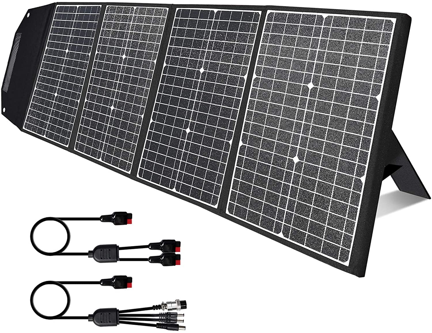 PROGENY 120 Watt Portable Solar Panel Charger with Kickstand, Parallel Cable, 45W USB-C Quick Charge, Foldable Solar Panel...