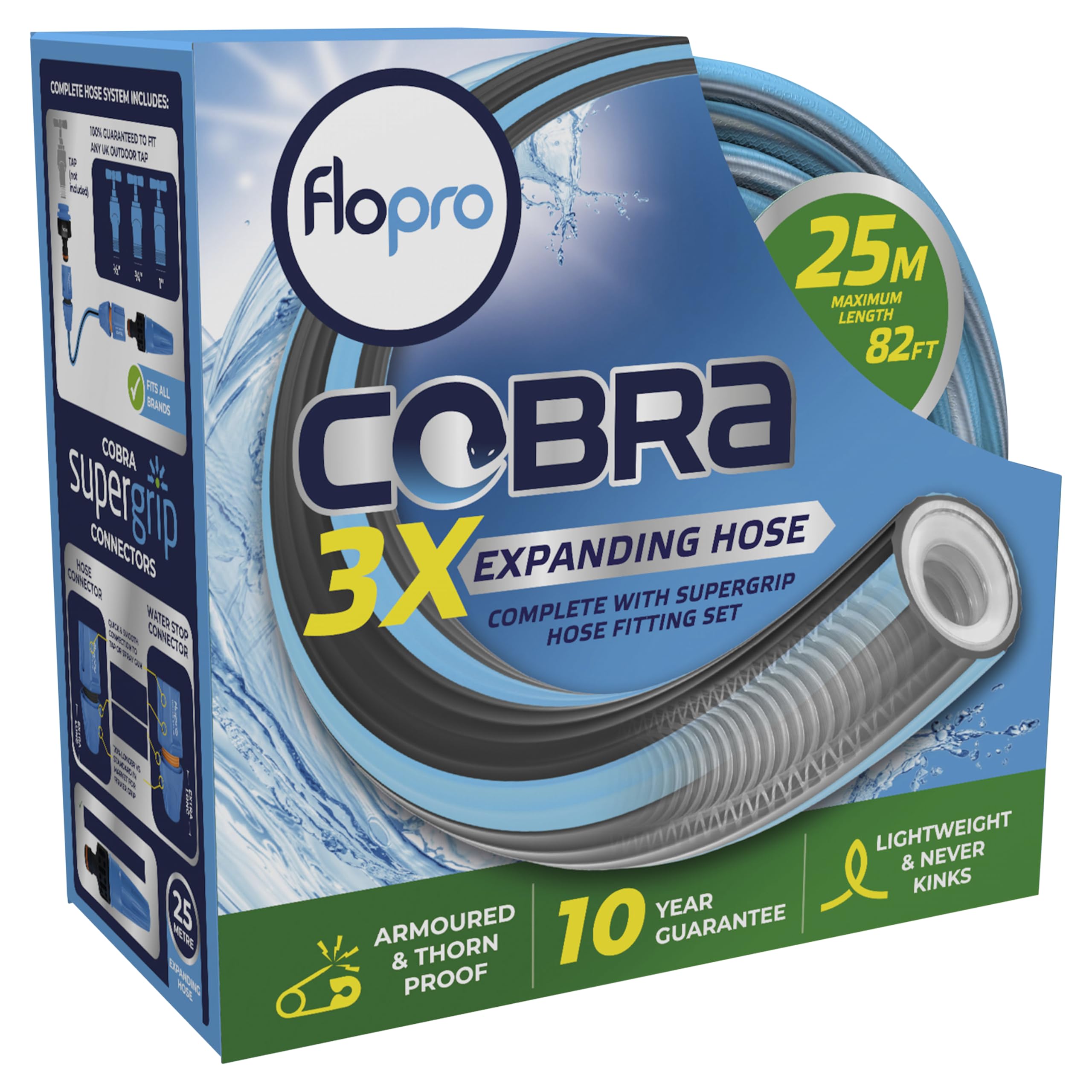 Flopro 70300941 Cobra Expanding Hose Set 25m