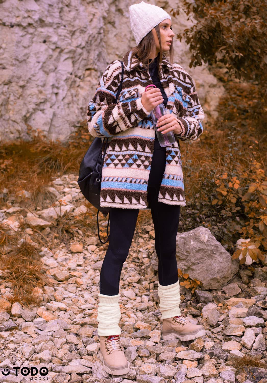 TODO Jambières Guêtres Femme en Laine - douces, souples - pour l'hiver quand il fait froid.