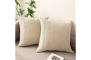 Beige Cotton Pillow Covers 20x20 for Comfort Living