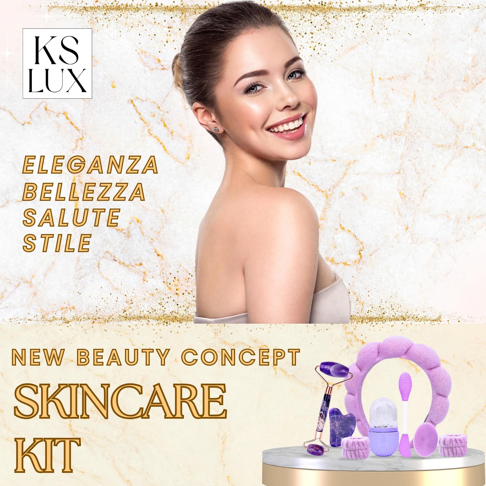 Kit skincare viso completo, set skin care coreana, kit skin care accessori, set skincare bambina, cofanetto regalo donna beauty, beauty routine bambina, kit bellezza regalo donna, massaggiatore viso