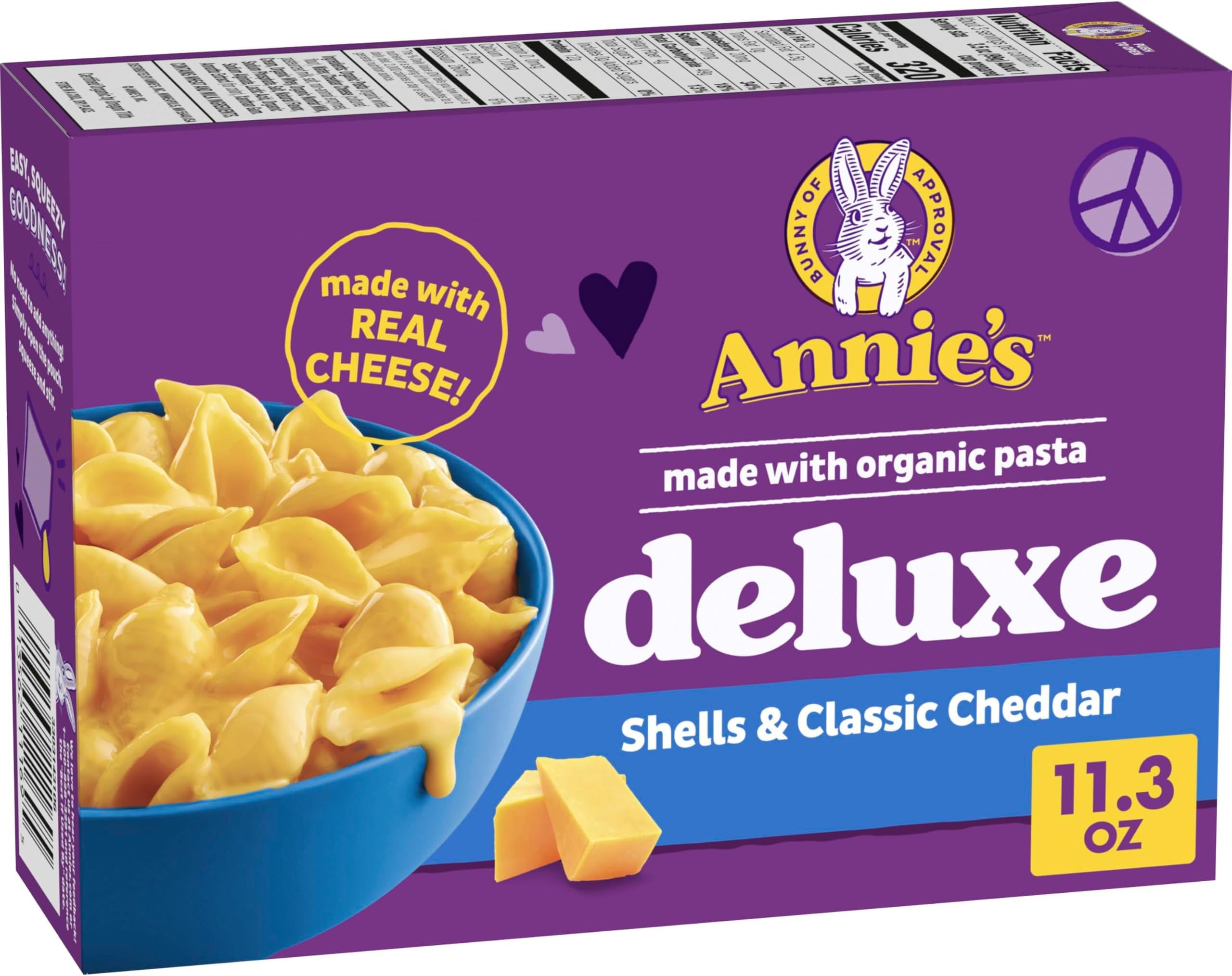 Annie's Homegrown Classic Cheddar / 11.3 Ounce (Pack of 6) / 1 Macaroni & Cheese