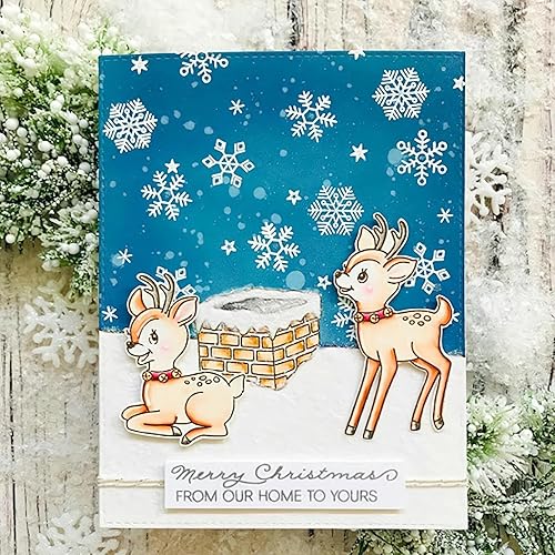 Miniatura 5 de Juego de sellos y troqueles transparentes de ciervo de Navidad para hacer tarjetas, plantillas cortadas para álbumes de recortes, álbum de fotos,