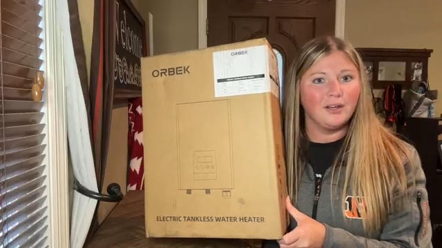 ORBEK 14kW Tankless Electric Water Heater 240V - Instant On Demand Hot Water With LED Digital Display, ETL Certified, Up To 3.36 GPM For 2-3 Points Of Use