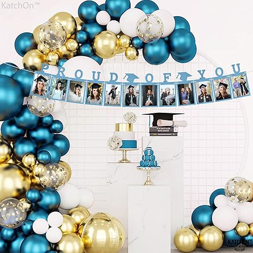 Miniatura 9 de KatchOn, Cartel de fotos de graduación azul claro, grande de 10 pies, pancarta de Proud of You, pancarta de fieltro para graduación, pancarta de