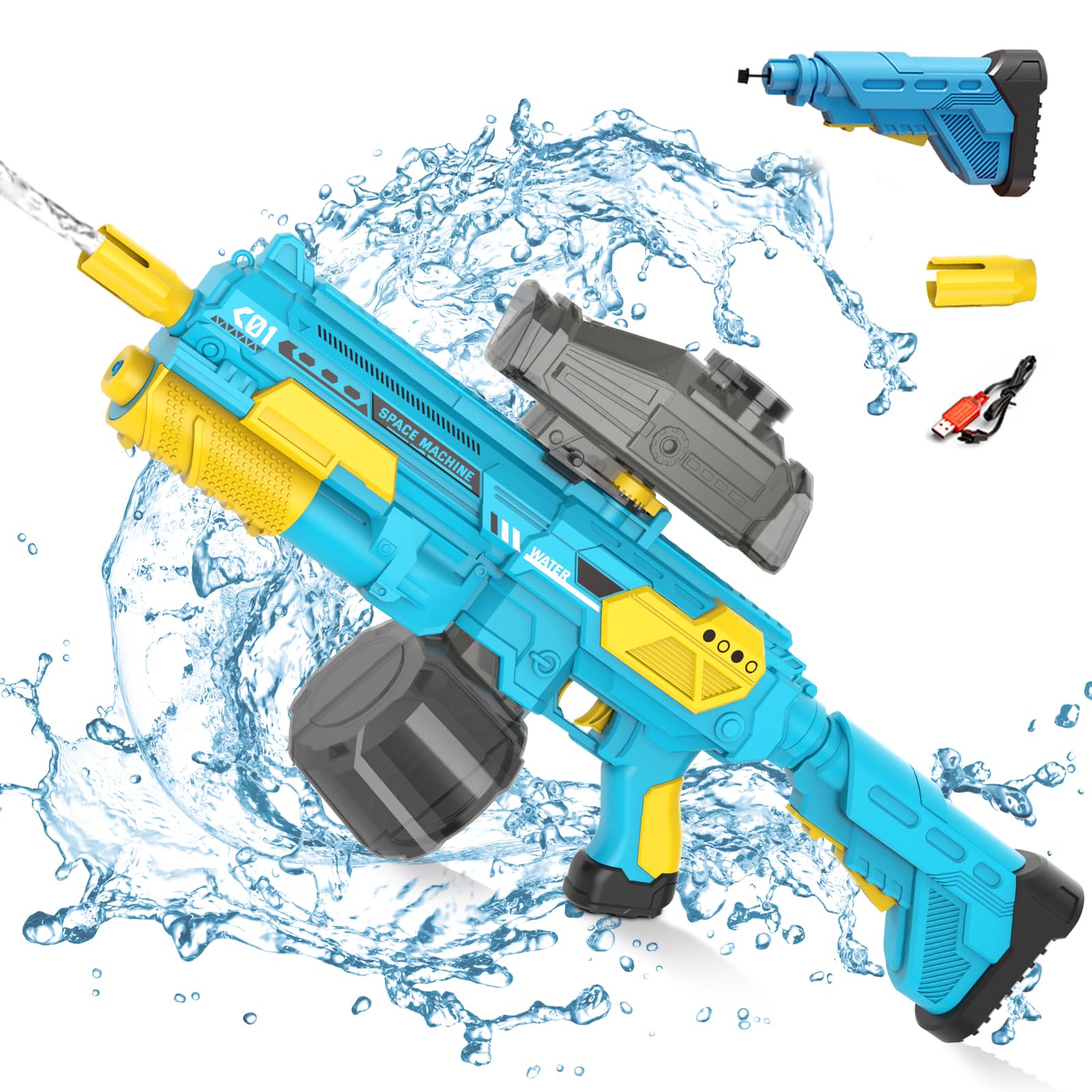 水鉄砲　3本まとめて　電動　自動　手動　飛距離　美品新品未使用含む　大容量タンク Amazon | 水鉄砲 3本まとめて 電動 自動 手動 飛距離 美品 未使用含む