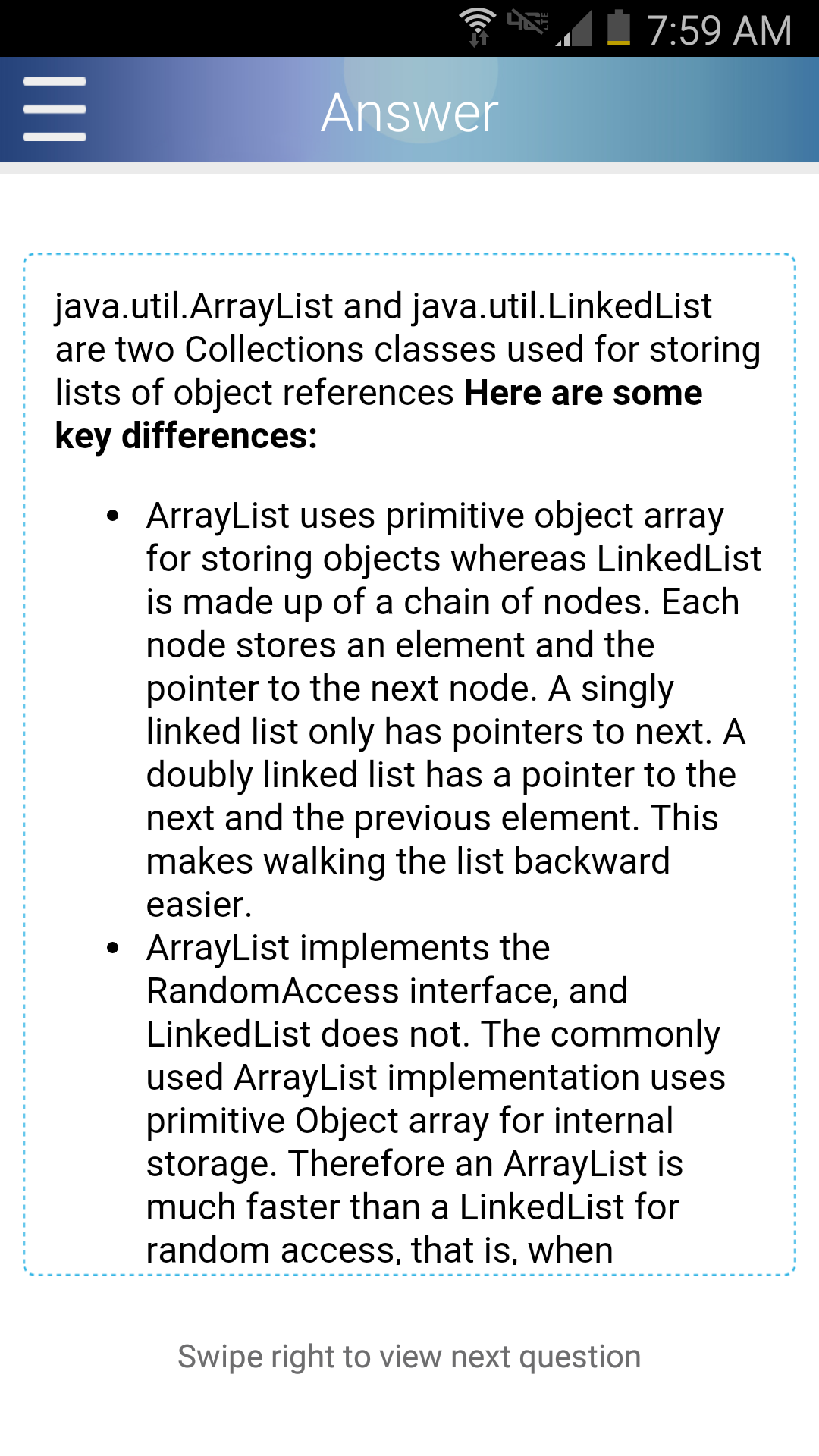 Java Questions and for Android