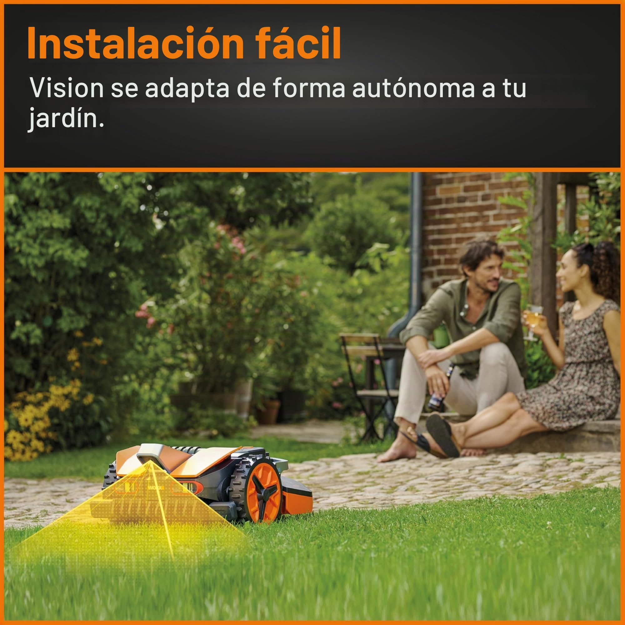 WORX Landroid Vision S250 WR202E Robot cortacésped para Jardines de hasta 250 m² – Robot cortacésped Inteligente sin Cable de limitación – WiFi y Bluetooth – prevención Activa de obstáculos con