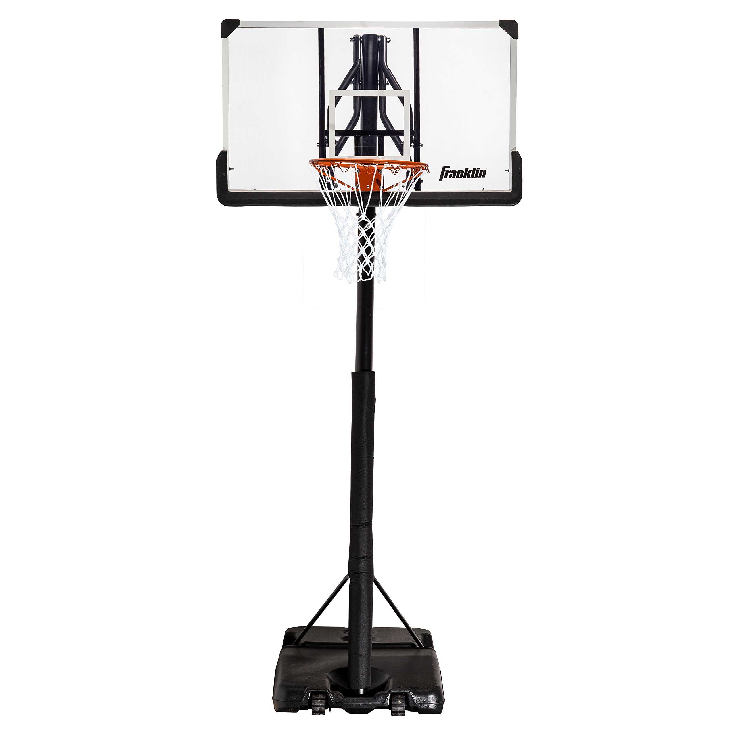 Franklin Sports Portable Driveway Basketball Hoops - Adjustable Height Outdoor Basketball Hoop Systems - 44" Inch + 48" Inch Backboard Basketball Hoops for Driveway