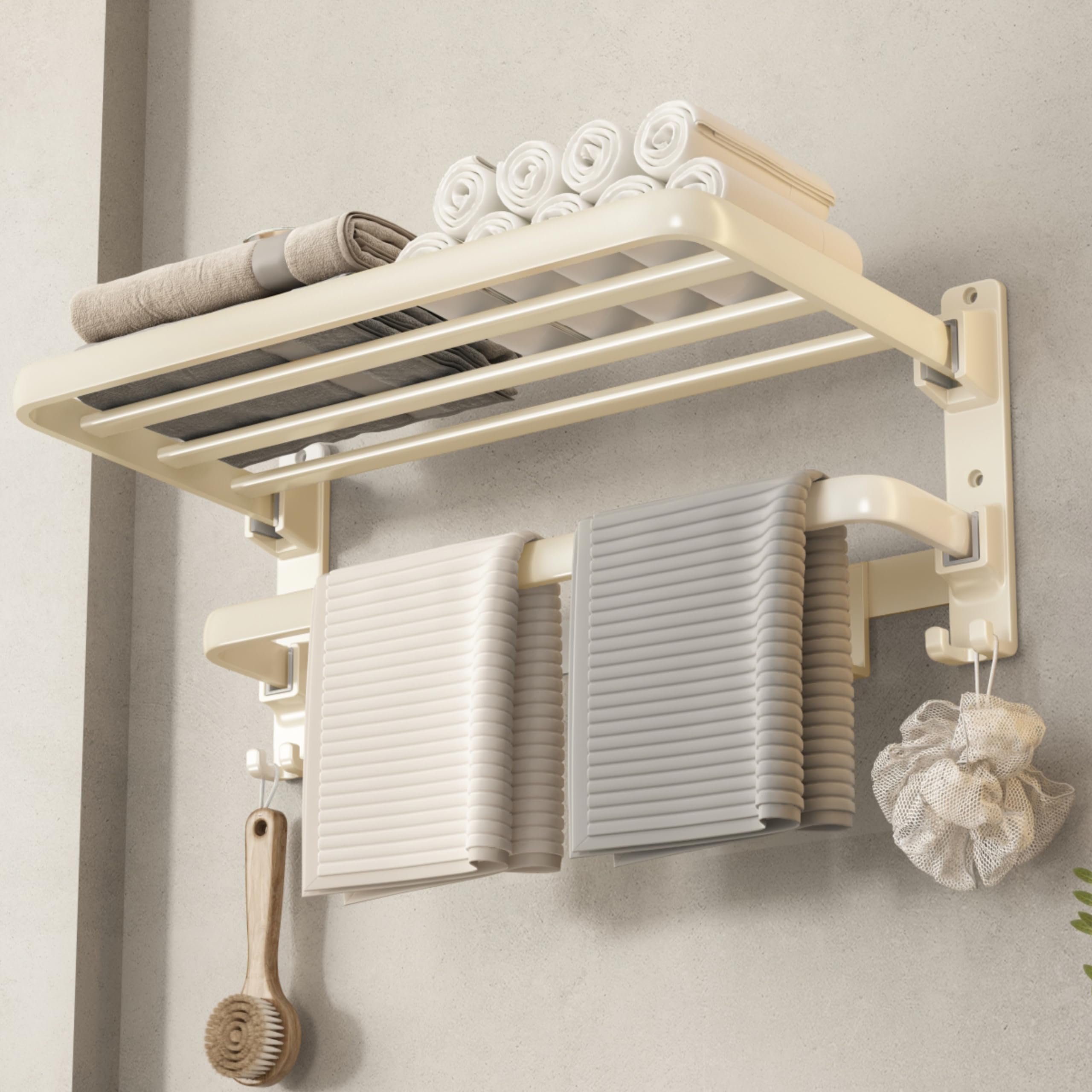 Amazon.com: VOLDRA Towel Racks for Bathroom, 24-Inch Towel Shelf with ...