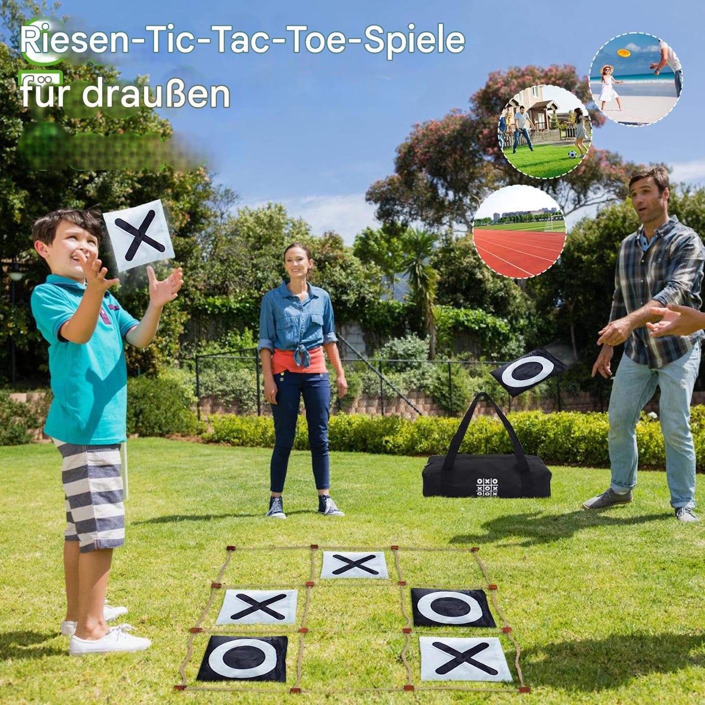 SPAN -SABEL Gioco di lancio – Giant Yard Party Toy, Interactive Lawn Target Kit | Social Group Activity Fun Toss Set, tagliere da gioco durevole con tasche per campeggio giardino spiaggia prato